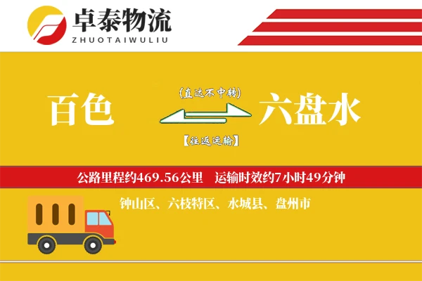 百色到六盘水物流专线