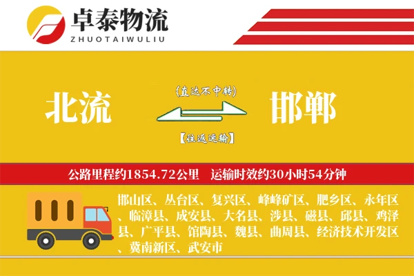 北流到邯郸物流专线