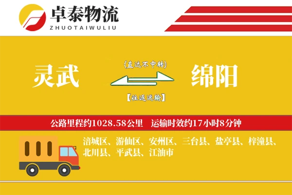 灵武到绵阳物流专线